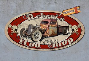 Custom Rat Rod Sign - on Vintage Metal!!! - Etsy