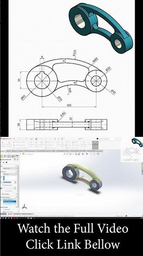 SolidWorks 3D Part Modeling | No Voice Walkthrough | Quick Learning
