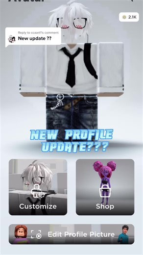 New Profile Update on Roblox