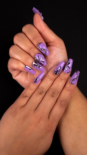 Lights, camera, ACTION 朗 Color: Violet, You’re Turning Violet Collection: Movies We Love #PLANails #PLAGel #PLAGems #nailgems #nailaccessories #nailart #purplenailart #purplenailset #purplenails | PLA Nails | Facebook