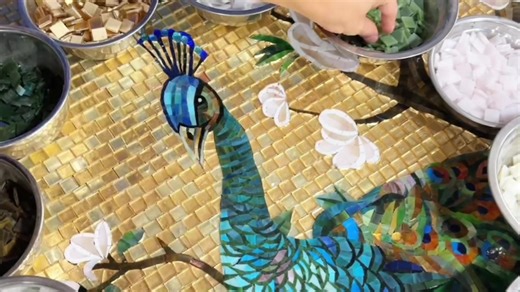 Mosaic pattern, with meticulous splicing, transform ordinary color blocks into stunning art. #mosaictile#marblemosaic #tilesetter #mosaictiles #mosaicpattern