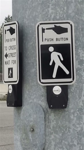 The 'WALK' symbol on the signs winks and then moonwalks on the cambell guardian aps.