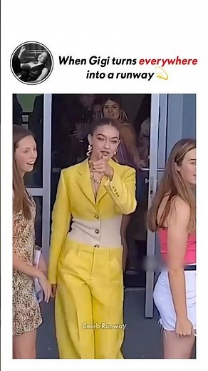 Gigi Hadid proving everywhere can be her private runway 💪🏻✨ #gigihadid #model #runway #fashion