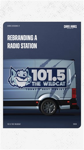 When I first redesigned the brand identity for 101.5 The Wildcat, they were stuck in the 90’s. Their logo was quite honestly still the template so many radio stations used back then, so it was time to update it. I started by updating the brand typefaces, tweaked their colour palette, and finally got rid of the cliche radio signal logomark, and replaced it with a friendly Wildcat Mascot logo. Do you need a new brand identity for your business? Let’s work together! Email: chrisdesignsit@gmail.com,