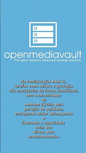 OpenMediaVault 2024 - RAID 0 Striping array ou fracionamento Servidor NAS OMV