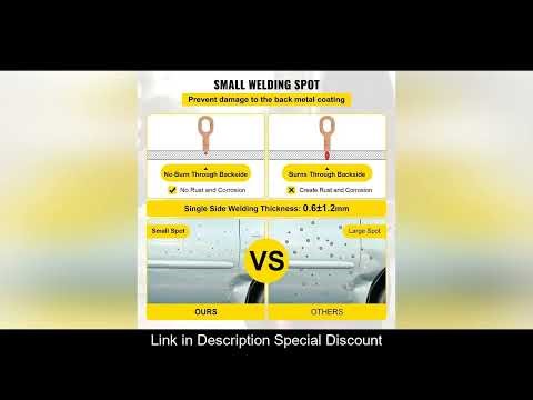 VEVOR 3500A Dent Puller Spot Welder 1.8KW 2 Welding Guns Bonnet Roof Panel 3500A Dent Puller Spot