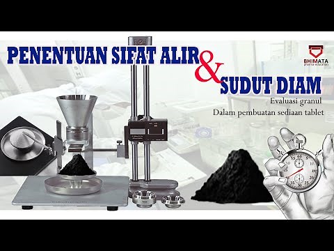 Uji sifat alir dan sudut diam (evaluasi IPC) pada granul sediaan tablet