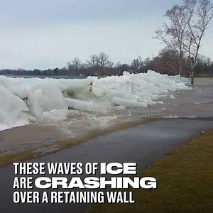 3.8M views · 19K reactions | These are waves of ICE crashing over a wall in Canada! ❄️ | LADbible | Facebook