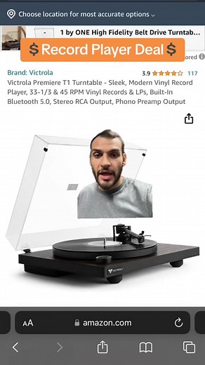 Great Starter Turntable Under $100! #vinyltok #vinyltiktok #recordplayer #turntable #recordplayerdeals #recordplayersale #turntable #recordcollector #vinylcollection #vinylcollector #vinylsale #vinyldeals #vinylrecords #greenscreen