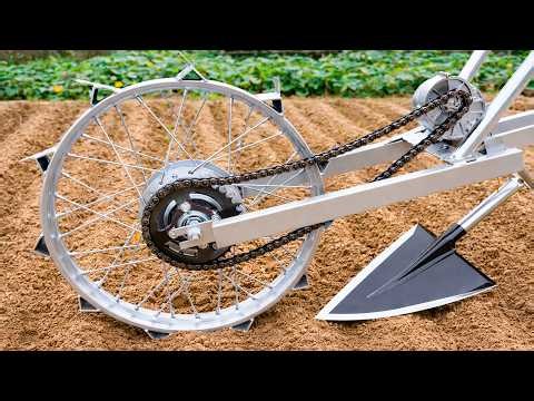 Brilliant idea from the welder! Old motorcycle wheels turned into a million-dollar tool!
