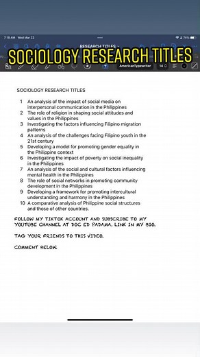 Sociology Research Topic Ideas