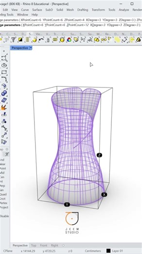 The perfect command for editing curved objects#rhino #rhino3d #architecture #rhinoceros