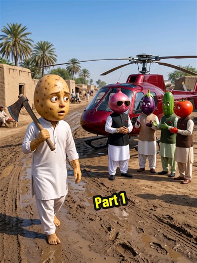 part 1 Ghareeb Aloo Ka Badla 💥 #foryoupage❤️❤️ #Ai #aifruitvideos #story #aloo