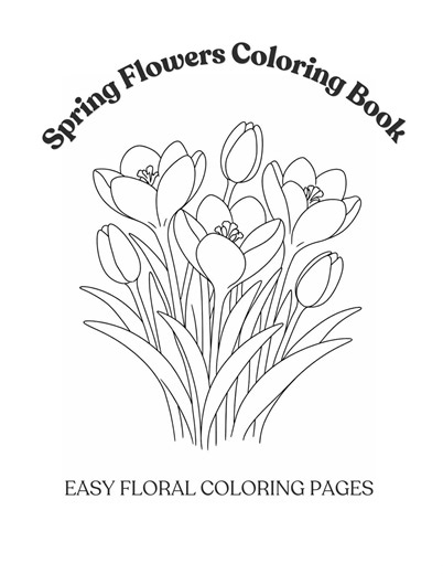 Spring Flowers Coloring Book for Children | 15 Printable PDF Floral Coloring Pages | Instant Download - Etsy