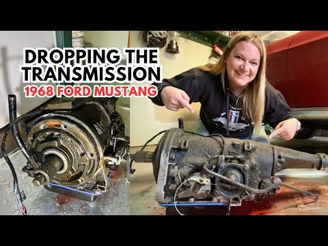 Pulling the Transmission out of a 1968 Mustang