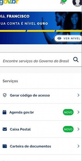 🔐 Onde achar o CÓDIGO DE ACESSO no App Gov.br?
