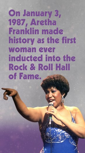 Did you know Aretha was the first woman inducted into the Rock and Roll Hall of Fame? 👑 📸: Getty Images | Aretha Franklin