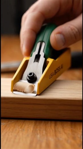 Miniature Hand Plane Cutting Wood | Realistic DIY Woodworking Tool | USA BOSS AI