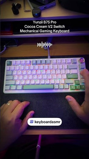 Yunzii B75 Pro in Matcha Green with Cocoa Cream V2 Switch Mechanical Gaming Keyboard Sound Test