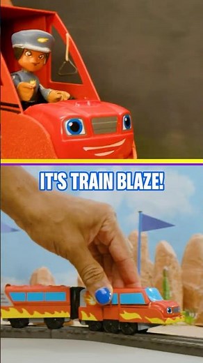 Blaze & Crusher toys race as trains! 🚂💨