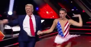 Viral Vid: Curtain Goes up, 'Trump and Melania' Take Stage, Then Couple's 'YMCA'-Trump Dance Routine Thrills Unsuspecting Audience