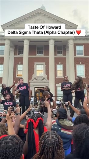 Valaycia (Layci)💋 on Instagram: "Delta Sigma Theta at Taste of Howard ❤️🐘 #howarduniversity #divinenine #deltasigmatheta #deltasigmathetasororityinc❤️🐘 #howardu"