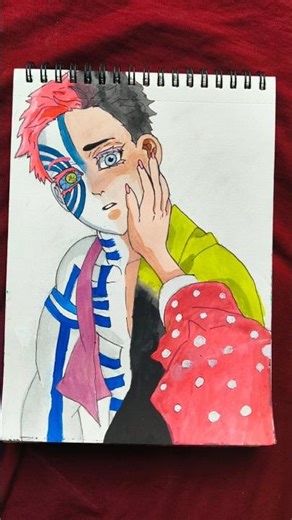 I draw Akaza ✨❤️‍🩹from doremon slear #drawing #demonslayer #fineart #short #reels