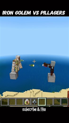 Pillager Army vs. The Iron Golem #minecraft