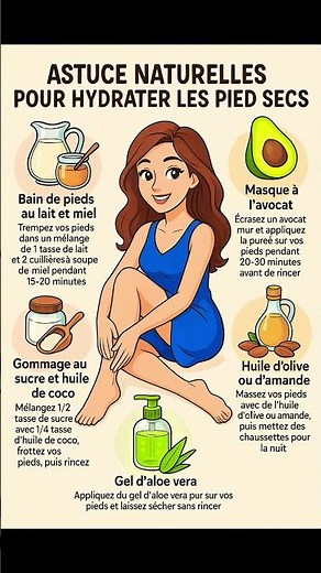 Astuces recettes naturelles pour hydrater les pieds 🦶beauté des pieds ✨