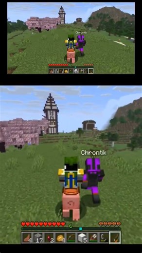 MINECRAFT how to ride around on pig 🐖