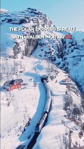Vatnahalsen Norway 🇳🇴 The Polar Express is real! ❄️✨ #Vatnahalsen