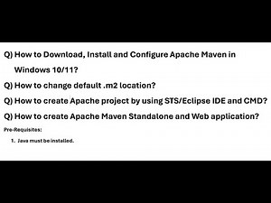 How to Download, Install and Configure Apache Maven 3.9.6 on Windows 10/11 #Eclipse #STS #BuildTools
