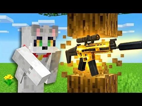 Minecraft PERO los Bloques dan ARMAS ALEATORIAS