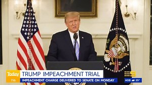 Former U.S. President Donald Trump's impeachment trial could begin as early as next week, with the article accusing him of inciting the deadly Capitol riots to be delivered on Monday. #9News | Nightly at 6.00pm | 9 News