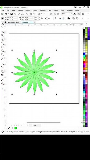 How to make flower design in Coreldraw🌸|#coreldraw #coreldrawtutorial #tutorial #graphicdesign #fyp