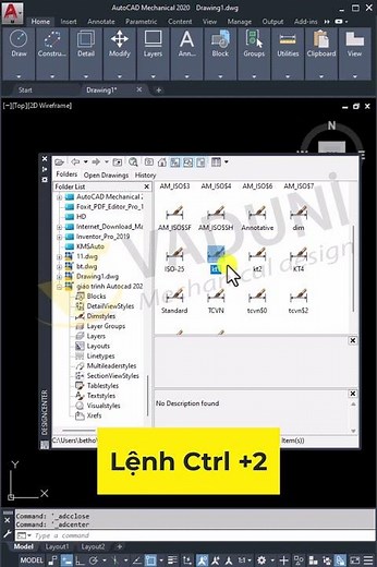 How to use the DesignCenter command to manage drawings in AutoCAD #vadunishort #autocad #learnaut...