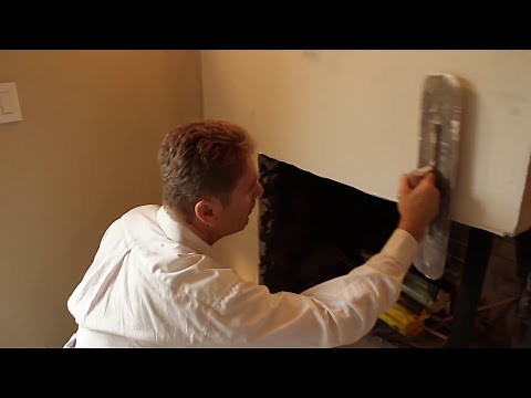 Plaster to blend in brick and sheetrock fireplaces