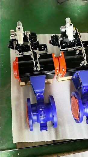 Pneumatic V-port control ball valve delivers precise flow control for chemical and energy systems.