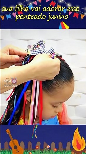 EASY HAIRSTYLE FOR THE JUNE PARTY #hairstyles #viralvideo #shorts #saojoao