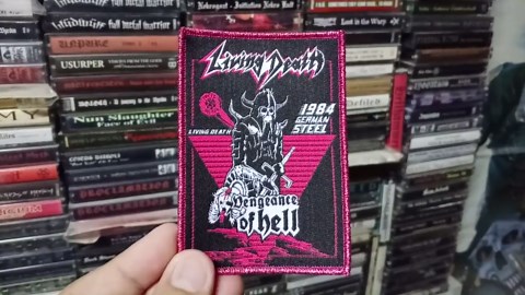 LIVING Death'vengeance of Hell'woven Patches,thrashmetalpatches,battlejacket,metalbandpatches,sewonpatches, - Etsy