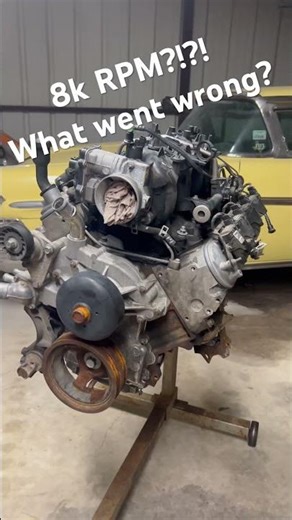 8k rpm, stock 5.3 LM7. What broke? #ninelinegarage