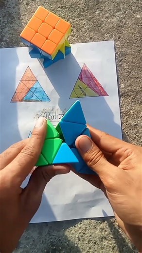How to solve pyraminx cube in the magic tricks #sidcuber #puzzle #viralshort