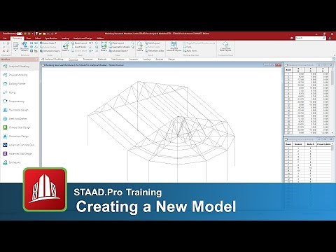 Creating a New Model in the STAAD.Pro Analytical Modeler