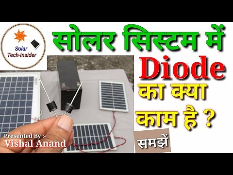 Diode in Solar System ( Blocking and Bypass Diode) in hindi.