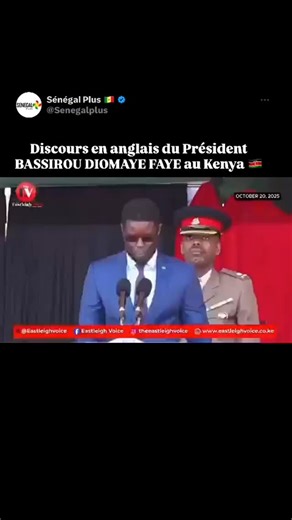 Senegal Plus on Instagram: "Discours en anglais du Président BASSIROU DIOMAYE FAYE au Kenya 🇰🇪"