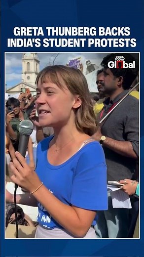 Greta Thunberg Backs Indian Student Protests Calls Movement a Source of Hope |#shorts
