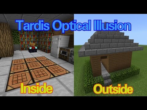 Tardis Optical Illusion in Minecraft PE Infinite Rooms/loop (Command block Creation)