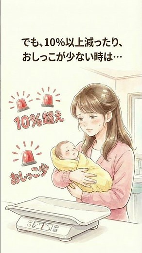 えっ、減っちゃうの！？ 新生児の体重。知れば安心『生理的体重減少』のお話【 子育て 育児 教育 知育 悩み解決 】