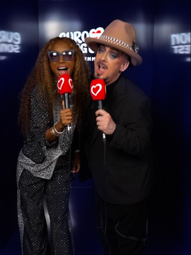 SENHIT and Boy George karaoke duet? Freakin insane! 🪩 ✨ San Marino | SENHIT | Superstar 🇸🇲 #Eurovision Be first to hear #Eurovision2026 updates and unlock exclusive content. Join Eurofan at eurovision.com