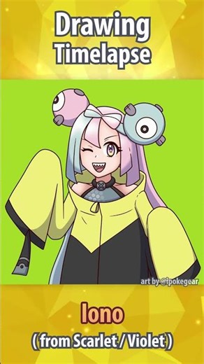 Drawing Iono from Pokémon Scarlet & Violet ⚡ Speedpaint